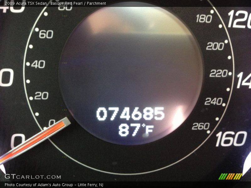 Basque Red Pearl / Parchment 2009 Acura TSX Sedan