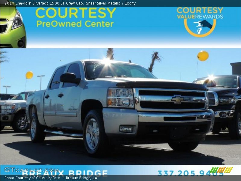 Sheer Silver Metallic / Ebony 2010 Chevrolet Silverado 1500 LT Crew Cab