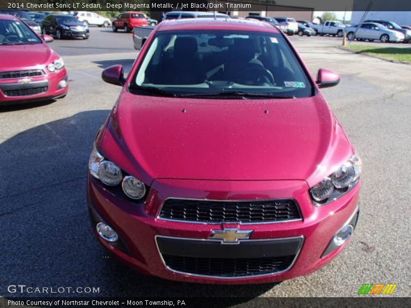 Deep Magenta Metallic / Jet Black/Dark Titanium 2014 Chevrolet Sonic LT Sedan