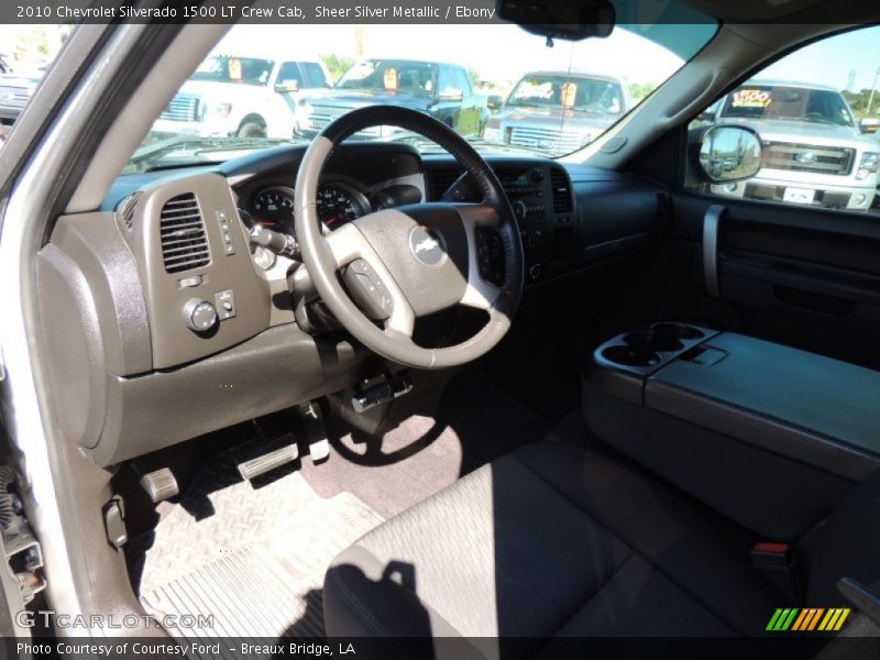 Sheer Silver Metallic / Ebony 2010 Chevrolet Silverado 1500 LT Crew Cab