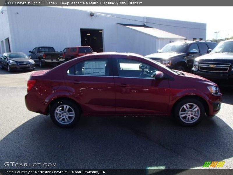 Deep Magenta Metallic / Jet Black/Dark Titanium 2014 Chevrolet Sonic LT Sedan