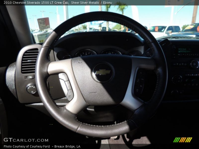 Sheer Silver Metallic / Ebony 2010 Chevrolet Silverado 1500 LT Crew Cab