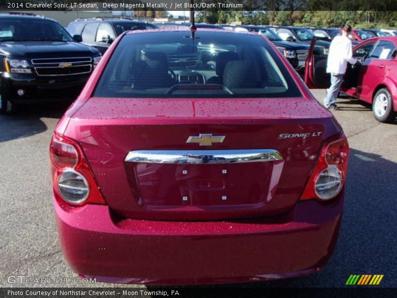 Deep Magenta Metallic / Jet Black/Dark Titanium 2014 Chevrolet Sonic LT Sedan