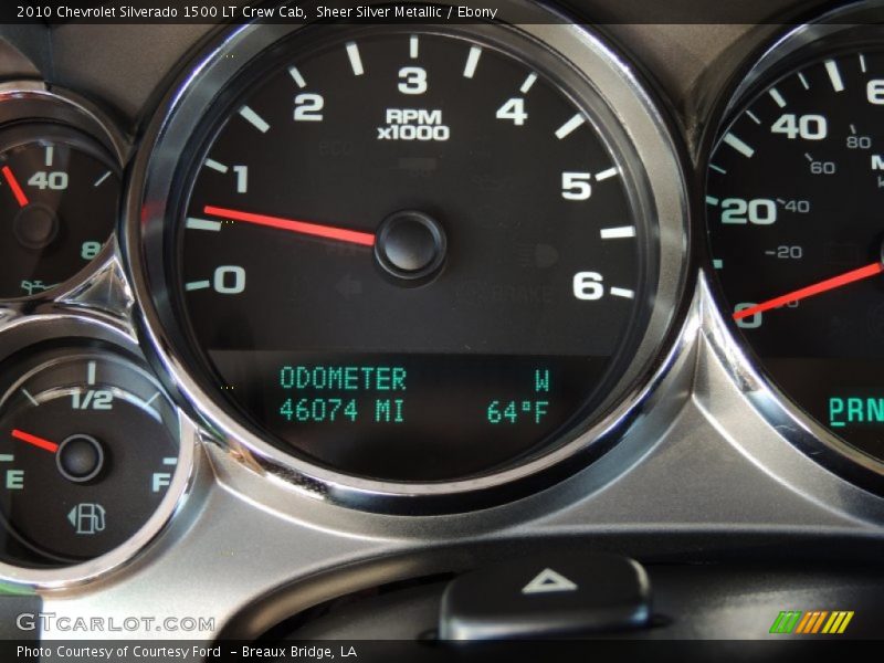 Sheer Silver Metallic / Ebony 2010 Chevrolet Silverado 1500 LT Crew Cab