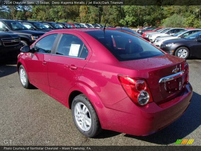Deep Magenta Metallic / Jet Black/Dark Titanium 2014 Chevrolet Sonic LT Sedan
