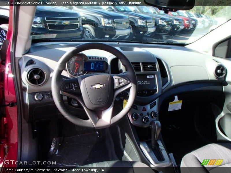 Deep Magenta Metallic / Jet Black/Dark Titanium 2014 Chevrolet Sonic LT Sedan