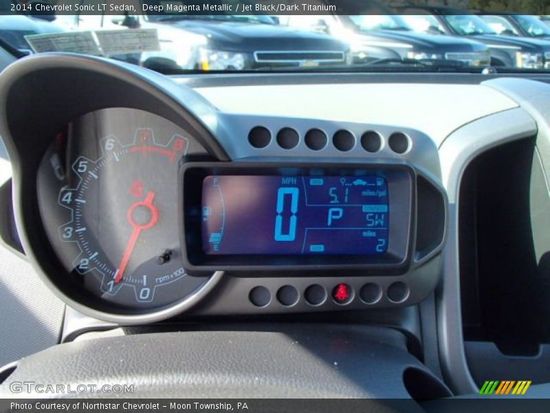 Deep Magenta Metallic / Jet Black/Dark Titanium 2014 Chevrolet Sonic LT Sedan