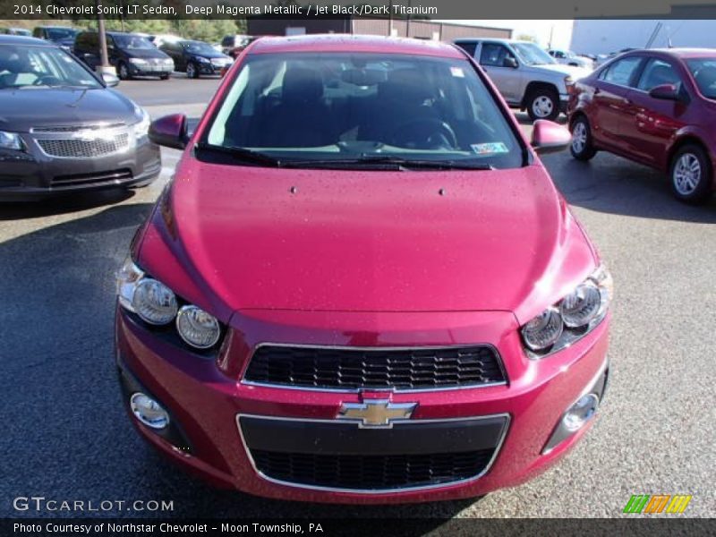 Deep Magenta Metallic / Jet Black/Dark Titanium 2014 Chevrolet Sonic LT Sedan