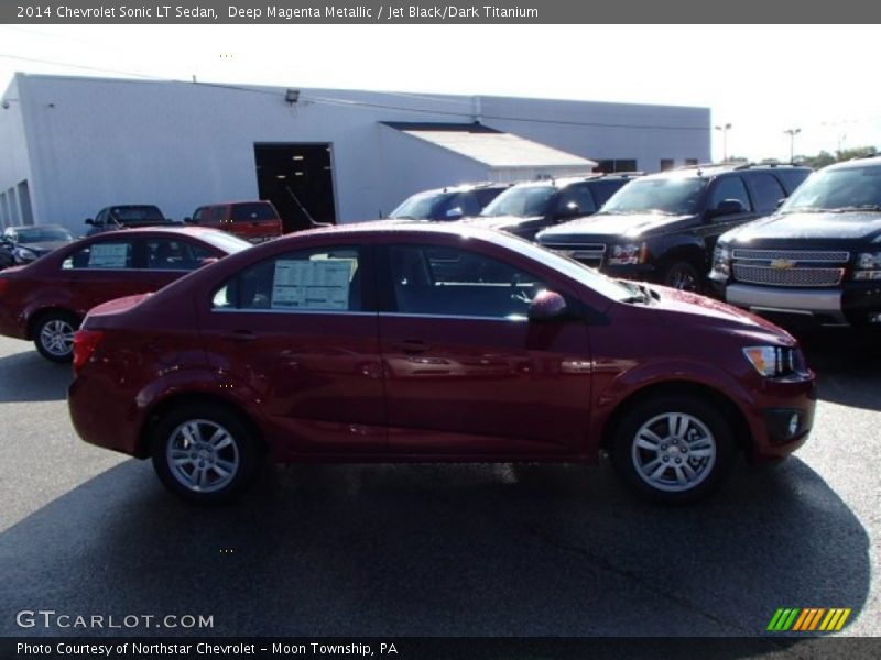 Deep Magenta Metallic / Jet Black/Dark Titanium 2014 Chevrolet Sonic LT Sedan