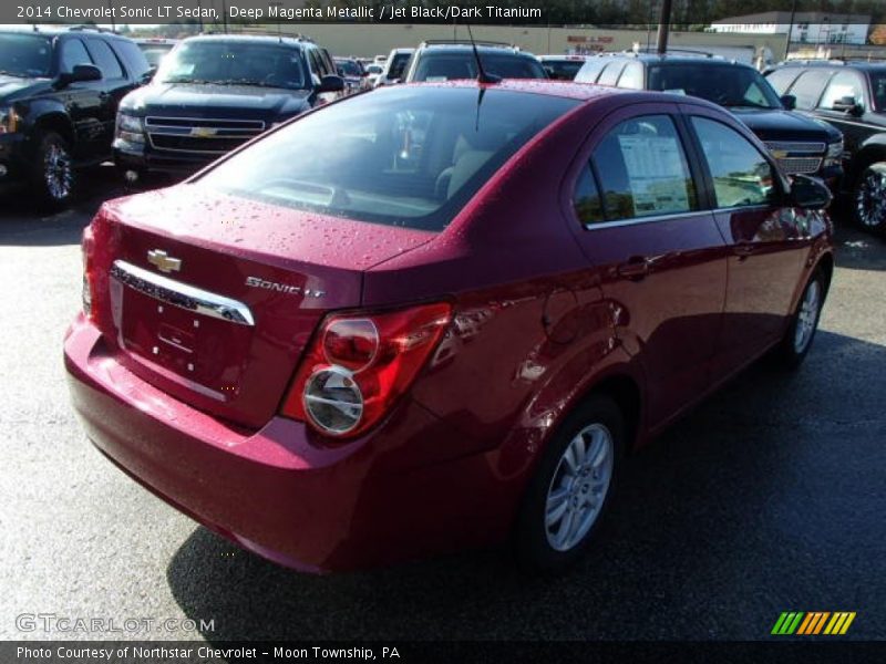 Deep Magenta Metallic / Jet Black/Dark Titanium 2014 Chevrolet Sonic LT Sedan
