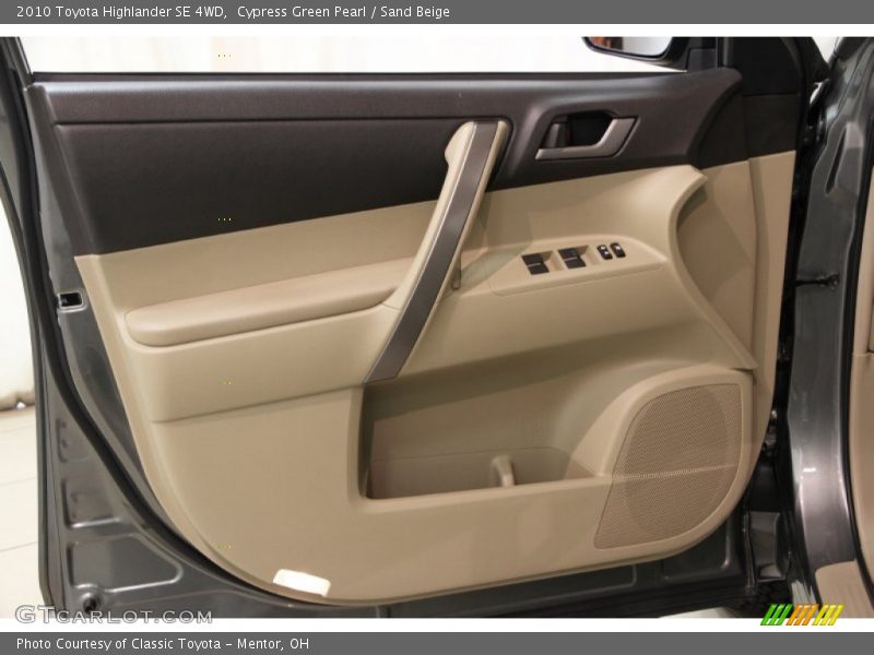 Cypress Green Pearl / Sand Beige 2010 Toyota Highlander SE 4WD