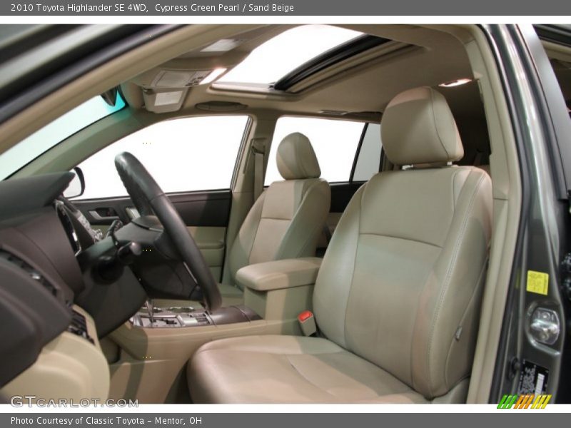 Cypress Green Pearl / Sand Beige 2010 Toyota Highlander SE 4WD