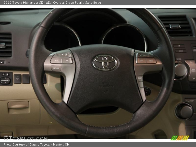 Cypress Green Pearl / Sand Beige 2010 Toyota Highlander SE 4WD