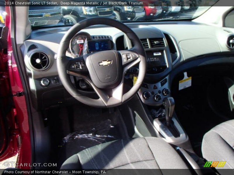 Deep Magenta Metallic / Jet Black/Dark Titanium 2014 Chevrolet Sonic LT Sedan