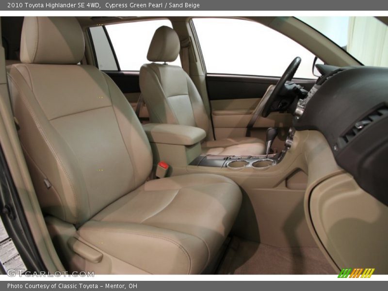 Cypress Green Pearl / Sand Beige 2010 Toyota Highlander SE 4WD