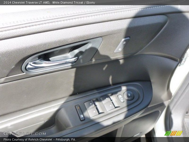 White Diamond Tricoat / Ebony 2014 Chevrolet Traverse LT AWD