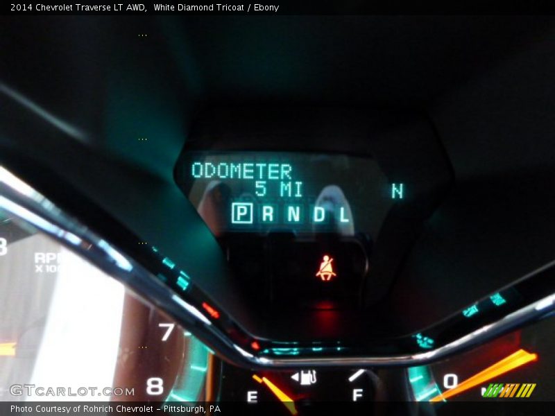 White Diamond Tricoat / Ebony 2014 Chevrolet Traverse LT AWD