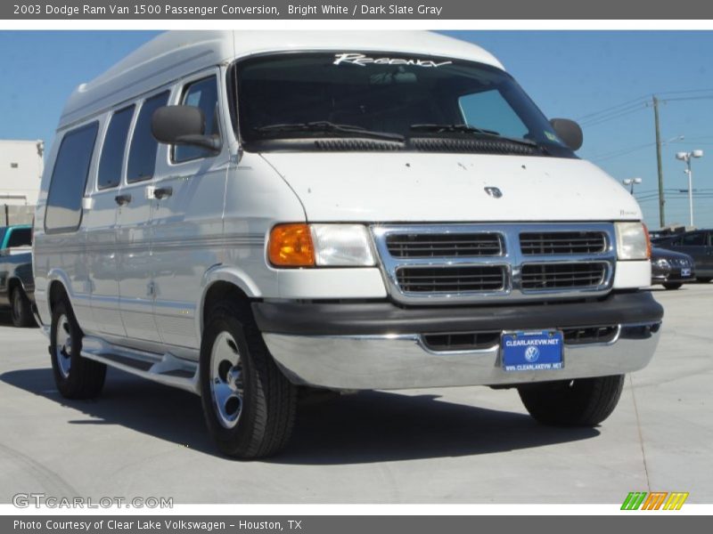 Bright White / Dark Slate Gray 2003 Dodge Ram Van 1500 Passenger Conversion