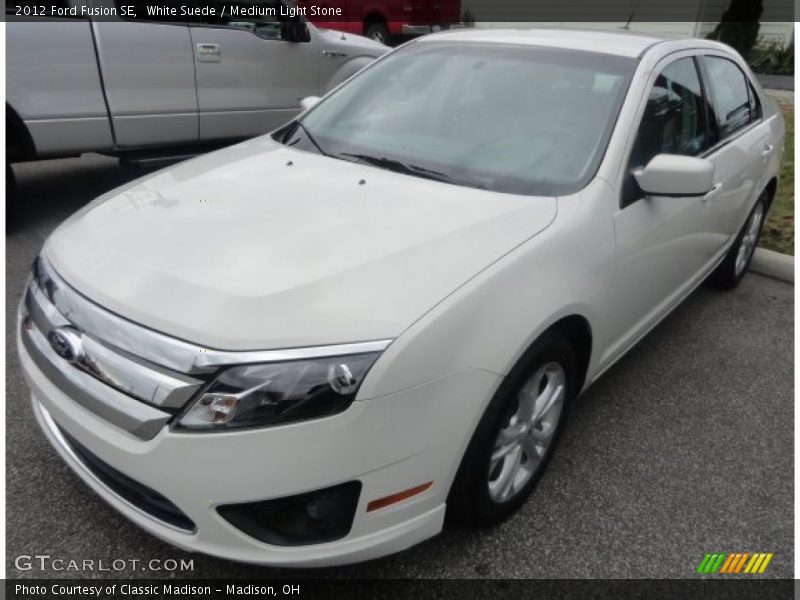White Suede / Medium Light Stone 2012 Ford Fusion SE