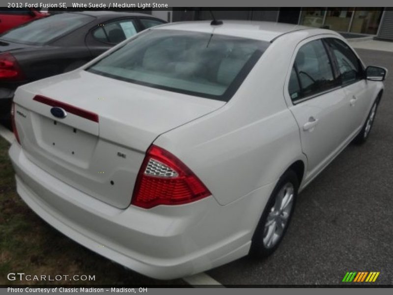 White Suede / Medium Light Stone 2012 Ford Fusion SE