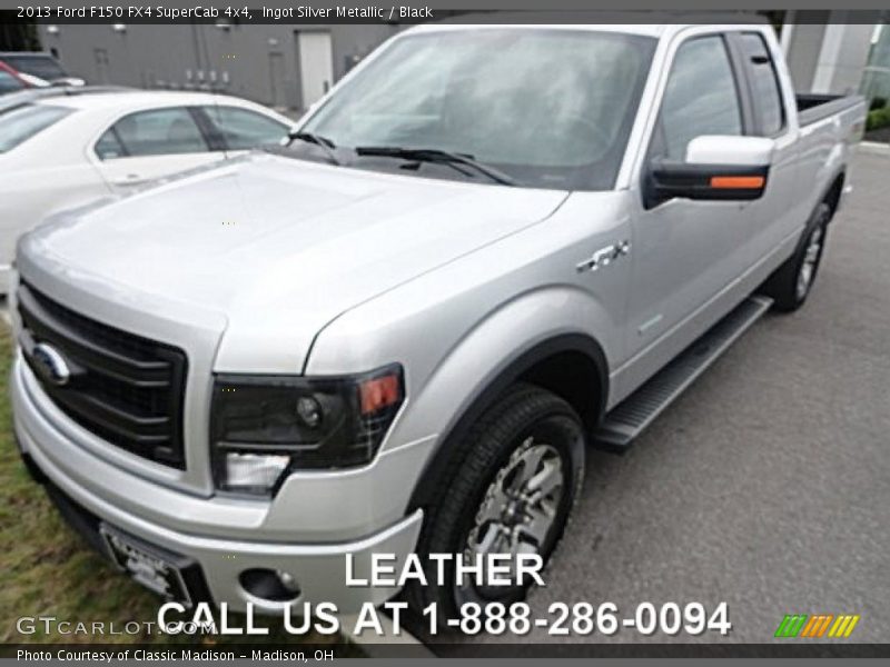 Ingot Silver Metallic / Black 2013 Ford F150 FX4 SuperCab 4x4