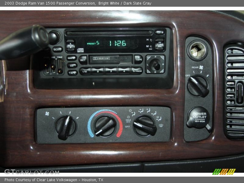 Bright White / Dark Slate Gray 2003 Dodge Ram Van 1500 Passenger Conversion