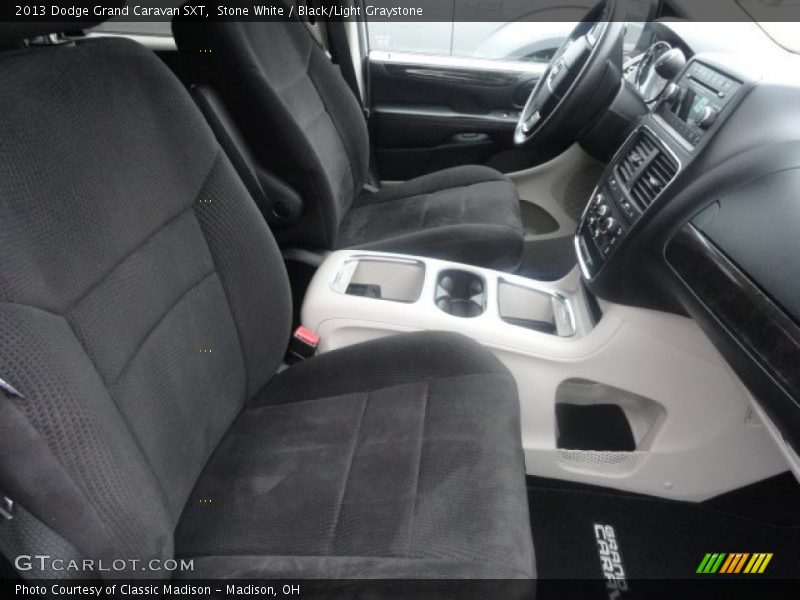 Stone White / Black/Light Graystone 2013 Dodge Grand Caravan SXT