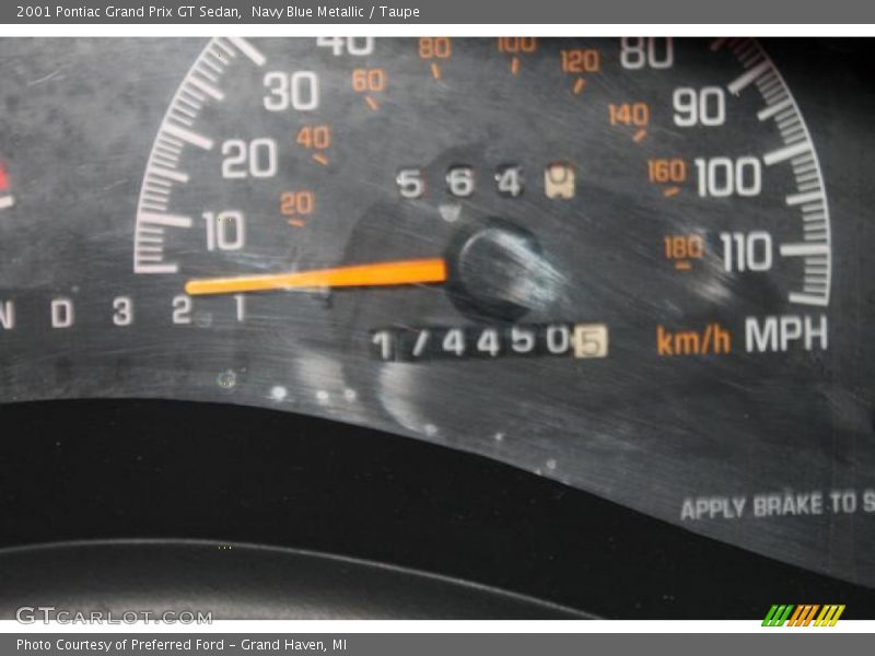 Navy Blue Metallic / Taupe 2001 Pontiac Grand Prix GT Sedan