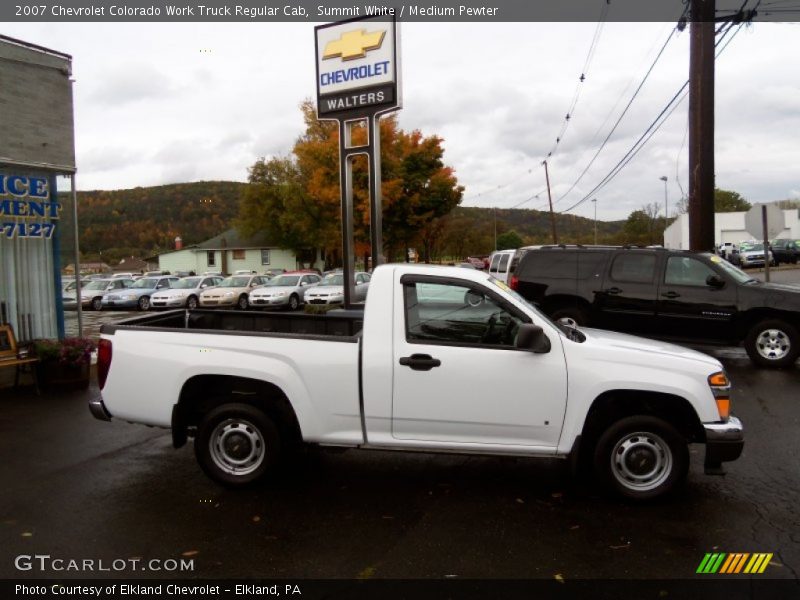 Summit White / Medium Pewter 2007 Chevrolet Colorado Work Truck Regular Cab