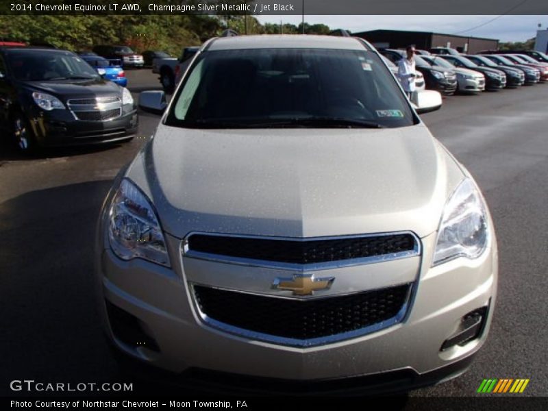 Champagne Silver Metallic / Jet Black 2014 Chevrolet Equinox LT AWD