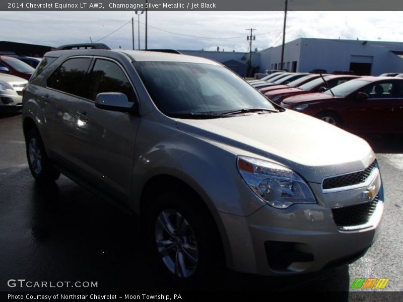 Champagne Silver Metallic / Jet Black 2014 Chevrolet Equinox LT AWD