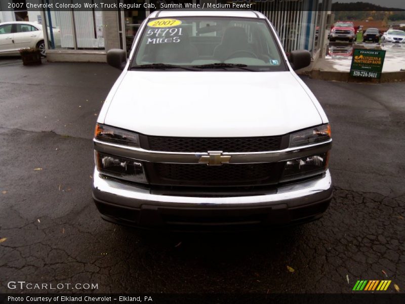 Summit White / Medium Pewter 2007 Chevrolet Colorado Work Truck Regular Cab