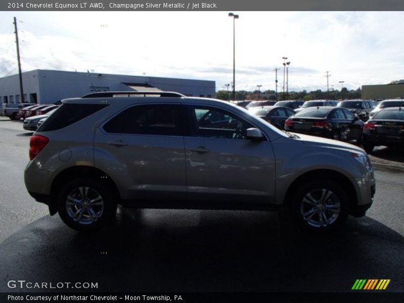 Champagne Silver Metallic / Jet Black 2014 Chevrolet Equinox LT AWD