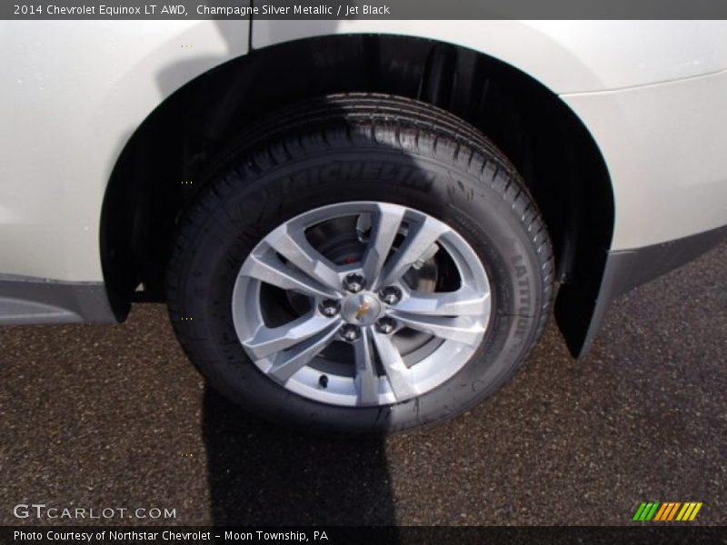Champagne Silver Metallic / Jet Black 2014 Chevrolet Equinox LT AWD