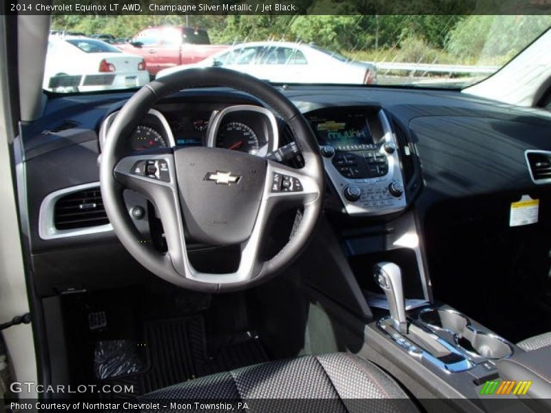 Champagne Silver Metallic / Jet Black 2014 Chevrolet Equinox LT AWD