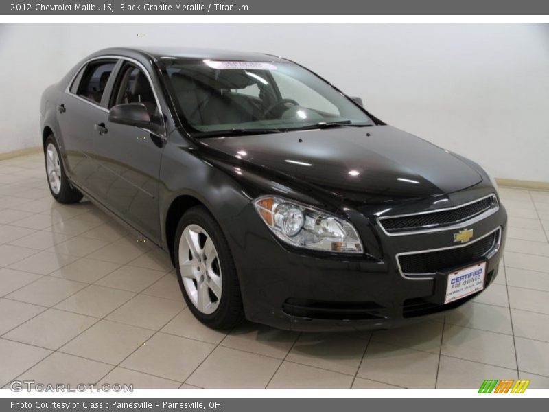 Black Granite Metallic / Titanium 2012 Chevrolet Malibu LS