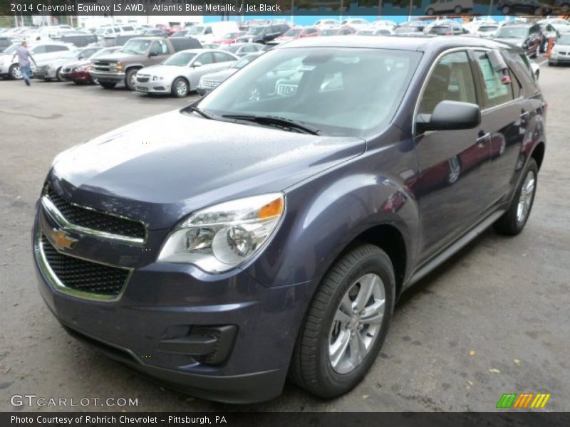 Atlantis Blue Metallic / Jet Black 2014 Chevrolet Equinox LS AWD