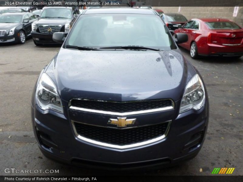 Atlantis Blue Metallic / Jet Black 2014 Chevrolet Equinox LS AWD