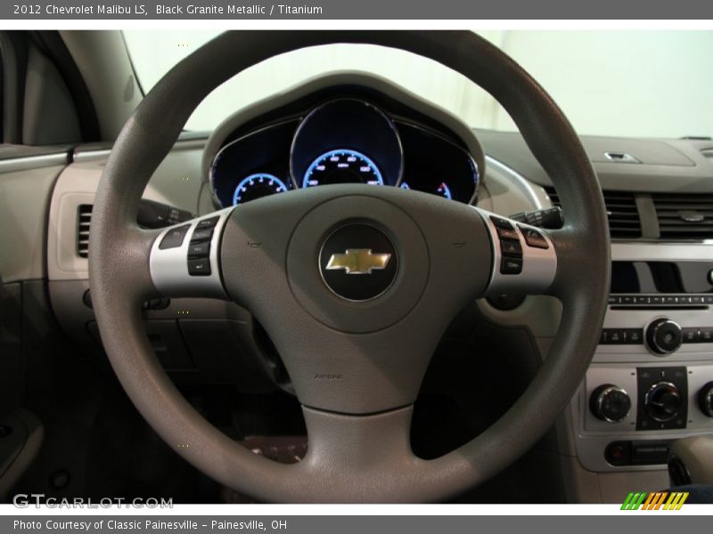 Black Granite Metallic / Titanium 2012 Chevrolet Malibu LS