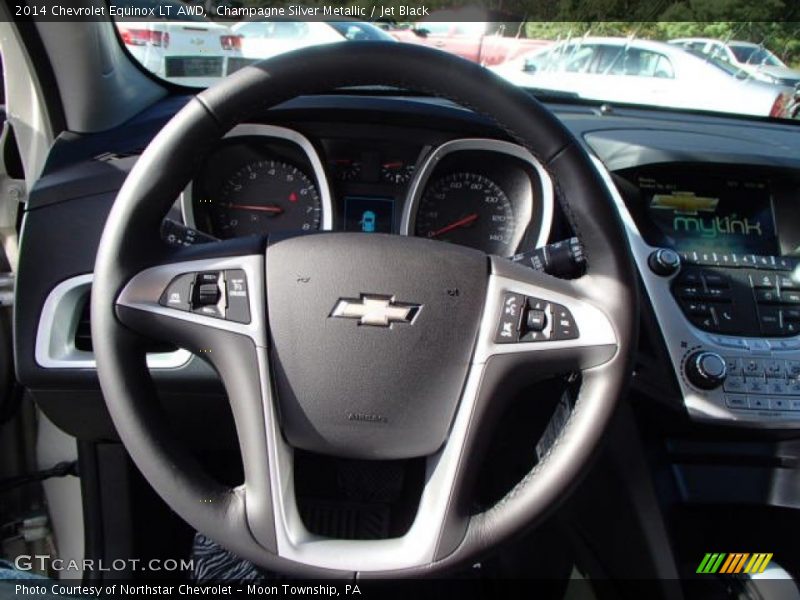 Champagne Silver Metallic / Jet Black 2014 Chevrolet Equinox LT AWD