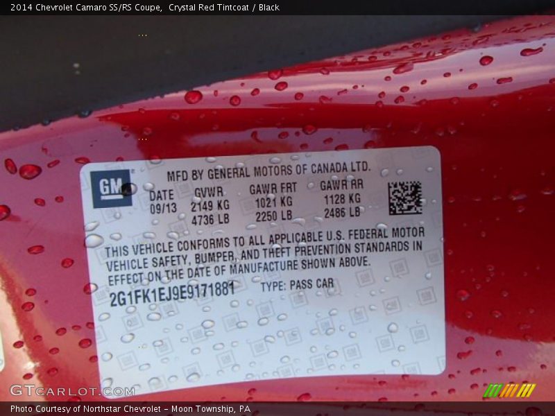 Crystal Red Tintcoat / Black 2014 Chevrolet Camaro SS/RS Coupe