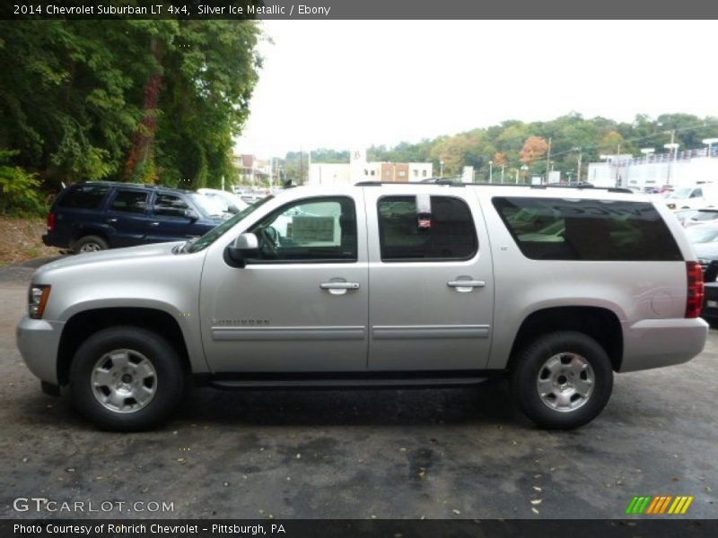 Silver Ice Metallic / Ebony 2014 Chevrolet Suburban LT 4x4