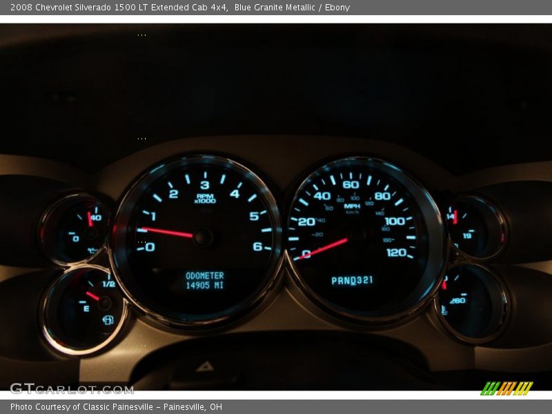 Blue Granite Metallic / Ebony 2008 Chevrolet Silverado 1500 LT Extended Cab 4x4
