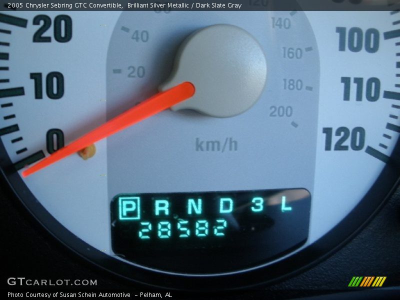 Brilliant Silver Metallic / Dark Slate Gray 2005 Chrysler Sebring GTC Convertible