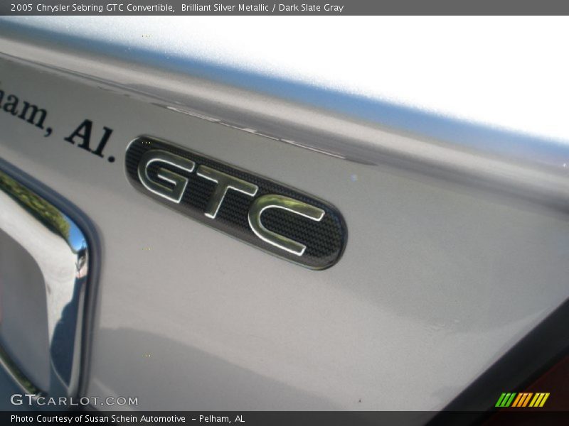 Brilliant Silver Metallic / Dark Slate Gray 2005 Chrysler Sebring GTC Convertible