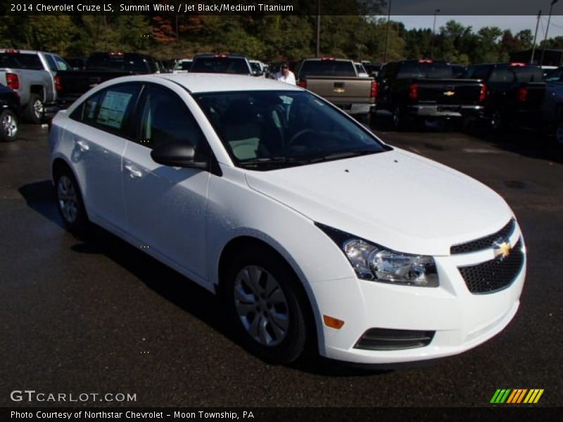 Summit White / Jet Black/Medium Titanium 2014 Chevrolet Cruze LS