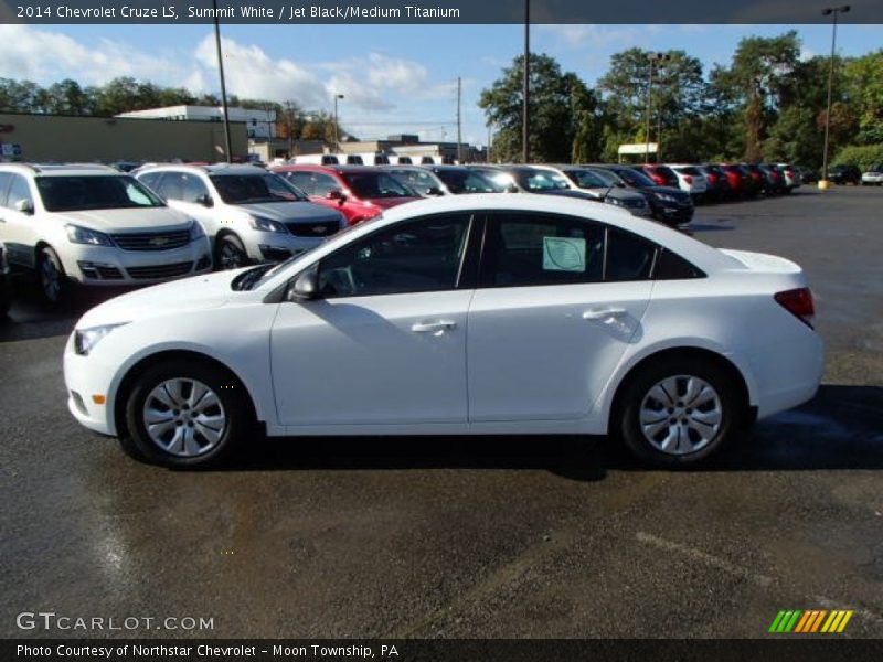 Summit White / Jet Black/Medium Titanium 2014 Chevrolet Cruze LS