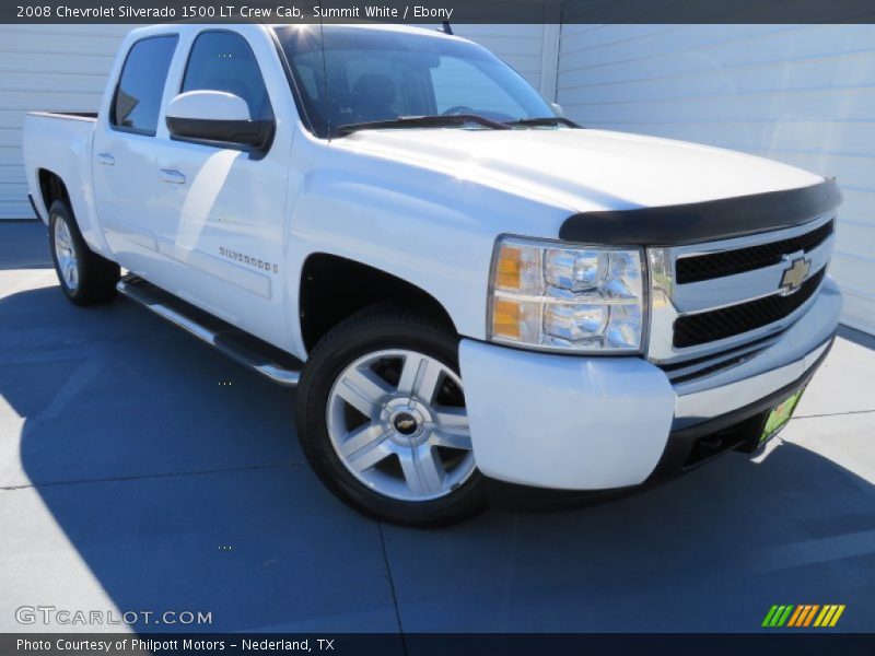 Summit White / Ebony 2008 Chevrolet Silverado 1500 LT Crew Cab