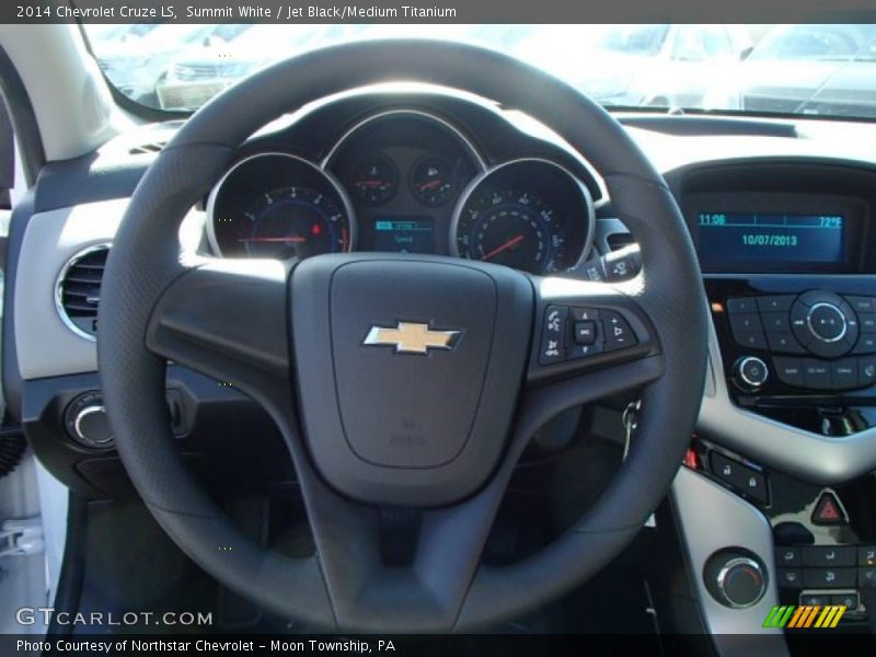 Summit White / Jet Black/Medium Titanium 2014 Chevrolet Cruze LS