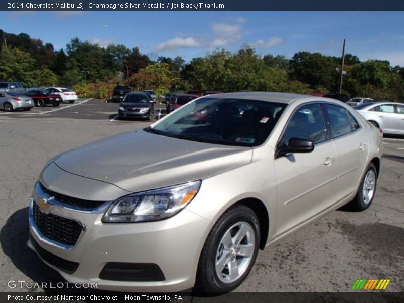 Champagne Silver Metallic / Jet Black/Titanium 2014 Chevrolet Malibu LS